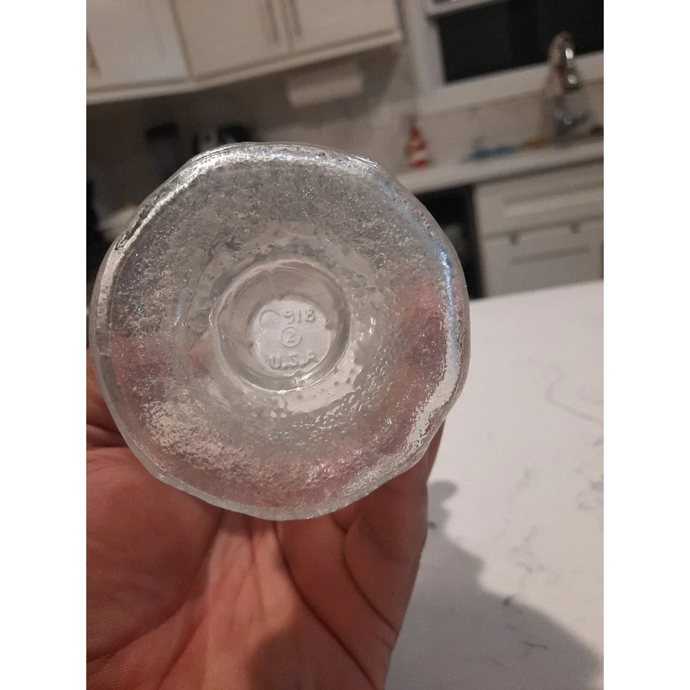 Vintage Tapio Wirkkala Littala Frosted icicle molded glass vase
